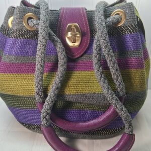 Stylish Multicolor Striped Women's Bag New York Eric Javits